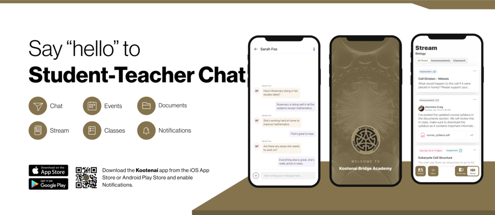 student teacher chat with pic of phone
